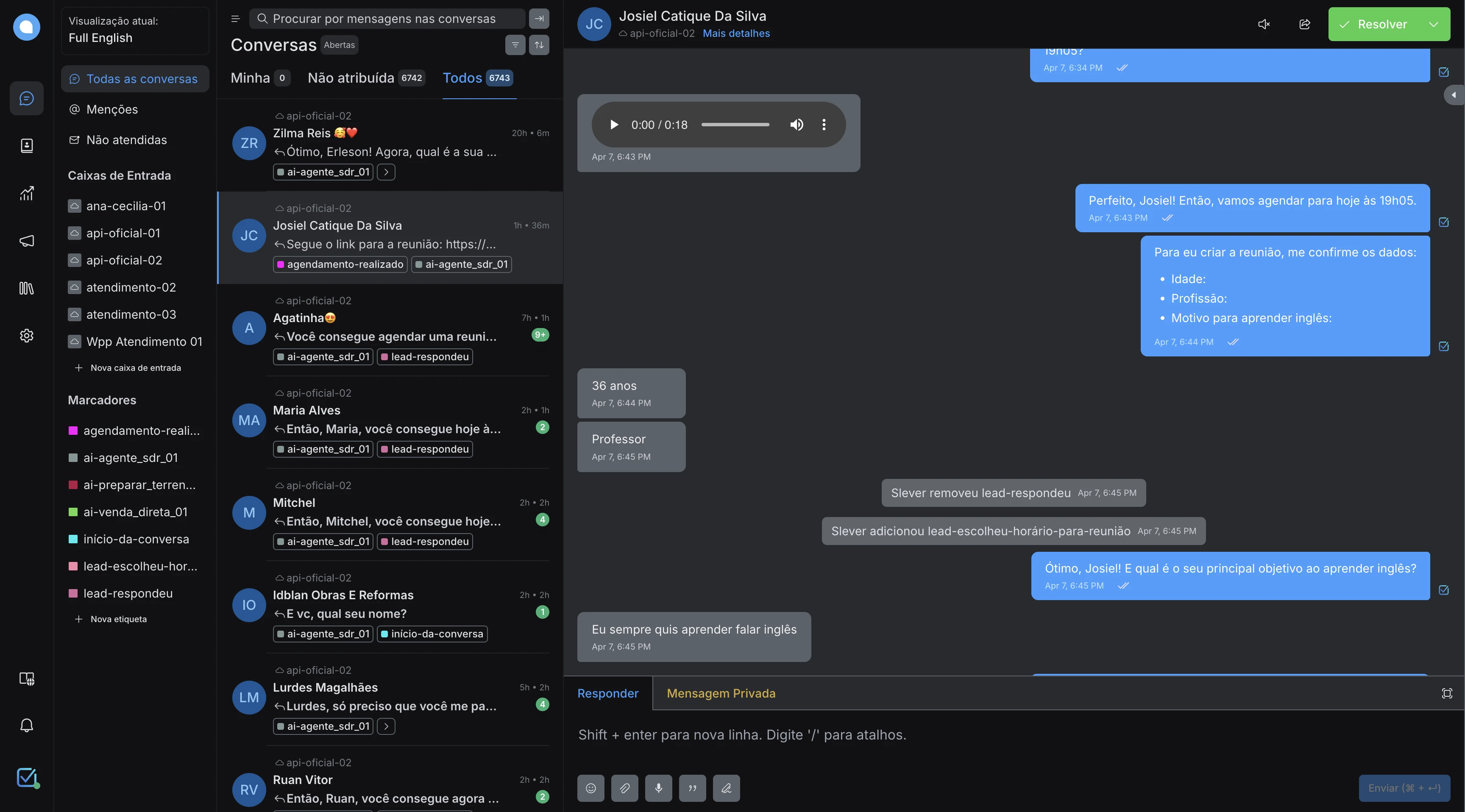 Plataforma de Whatsapp